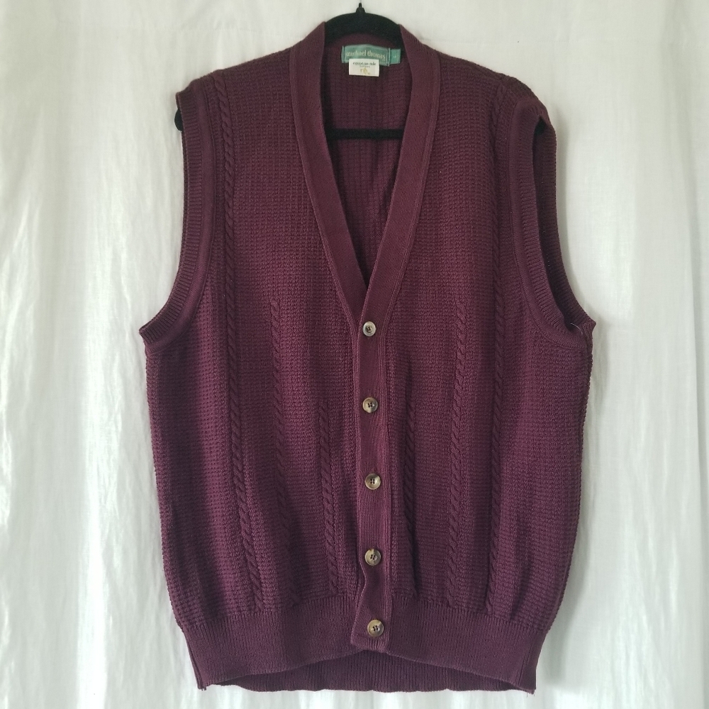 Michael Thomas | Vintage 100% Egyptian Nile Cotton Cable Knit Vest